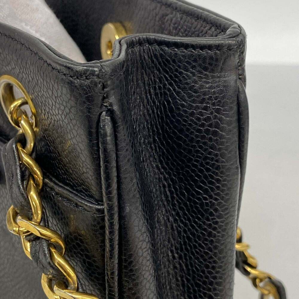 CHANEL Black Caviar Leather Tote Bag - Picture 8 of 12